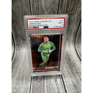 2018 TOPPS CHROME CHAMPIONS LEAGUE ORANGE REFRACTOR #19 JEROEN ZOET 20/25 PSA 9